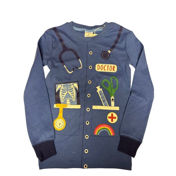 Mini Boden Kids' Pajamas Dream Big Doctor Elizabethan Blue 2 Pc Size 8 8Y NEW - Picture 2 of 6